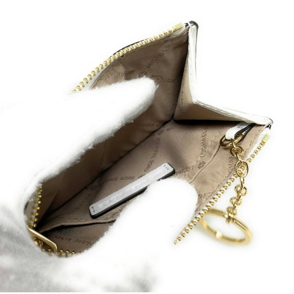 Michael Kors Jet Set Travel Small Coin Pouch White - Picture 4 of 4